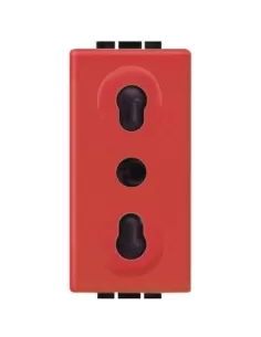 Enchufe Bticino de 2 vías, rojo, L4180R, Living International